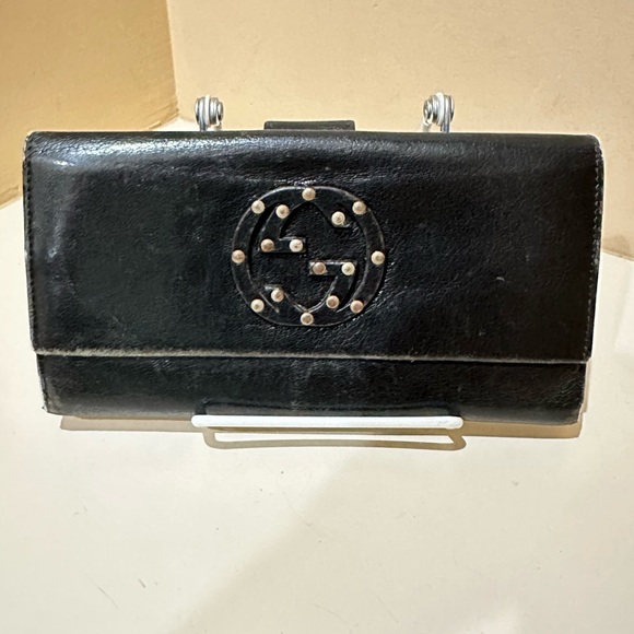 Gucci Long Leather Studded GG Interlocking Wallet - Picture 3 of 14